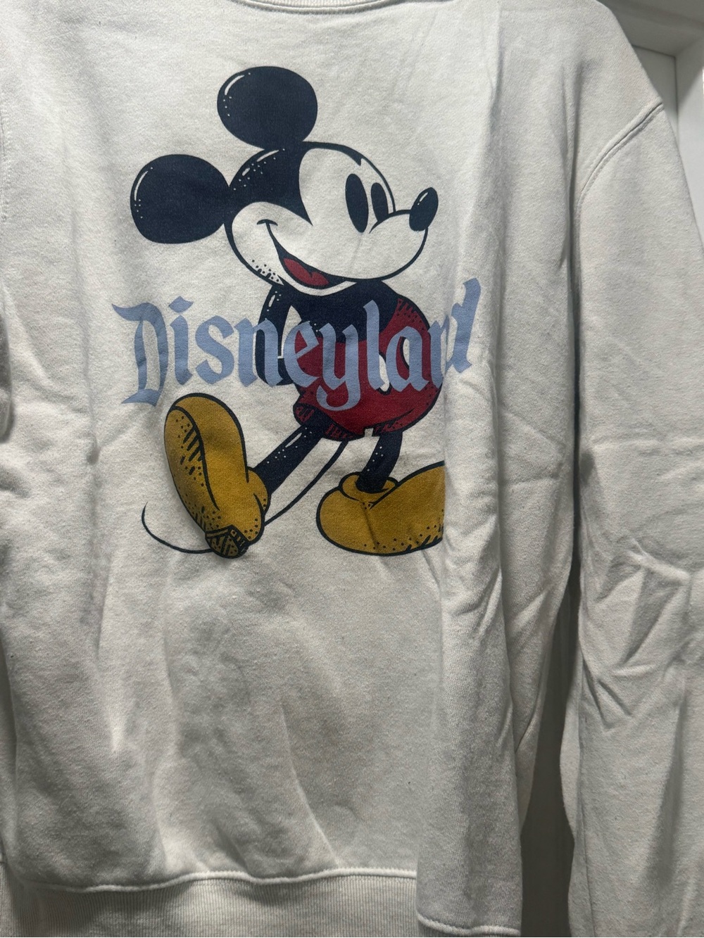 Disney Cream Sweatshirt with Red Trim